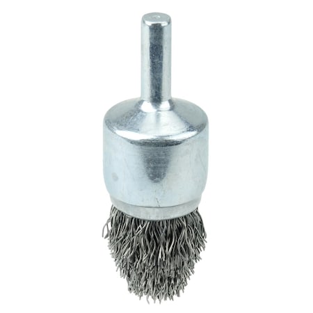 Weiler Controlled Flare Crimped Wire End Brush 3/4", .014" Steel Fill 10306
